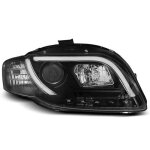 Paire de feux phares audi a4 b7 de 2004 a 2008 tube light led lti noir - 27361041