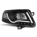 Paire de feux phares audi a6 c6 4f de 2004 a 2008 noir tube light drl xenon - 27361084