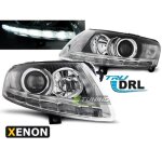 Paire de feux phares audi a6 c6 de 2004 a 2008 xenon daylight drl led chrome - 27361085