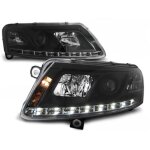 Paire de feux phares audi a6 c6 de 2004 a 2008 daylight drl led xenon noir - 27361073