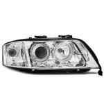Paire de feux phares avant audi a6 c5 de 2001 a 2004 angel eyes xenon chrome - 27361070