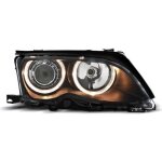 Paire de feux phares bmw serie 3 e46 berline 01 - 05 angel eyes noir (m86)