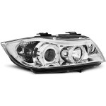 Paire de feux phares bmw serie 3 e90 - e91 05 - 08 angel eyes chrome (m75)