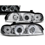 Paire de feux phares bmw serie 5 e39 de 1995 a 2003 angel eyes chrome - 27361200