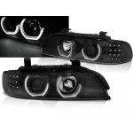 Paire de feux phares bmw serie 5 e39 de 1995 a 2003 angel eyes led 3d noir - 27361208
