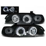 Paire de feux phares bmw serie 5 e39 de 1995 a 2003 angel eyes noir - 27361204