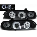 Paire de feux phares bmw serie 5 e39 de 1995 a 2003 angel eyes noir - 27361205
