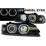 Paire de feux phares bmw serie 5 e39 de 1995 a 2000 angel eyes led noir - 27361201