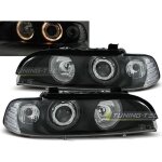 Paire de feux phares bmw serie 5 e39 de 1995 a 2003 angel eyes noir - 27361202