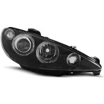 Paire de feux phares peugeot 206 02 - 06 angel eyes noir
