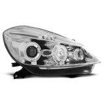 Paire de feux phares renault clio 3 05 - 09 angel eyes chrome