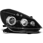 Paire de feux phares renault clio 3 05 - 09 angel eyes noir