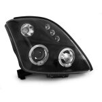 Paire de feux phares suzuki swift 05 - 10 angel eyes noir