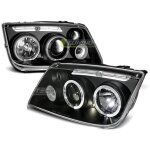 Paire de feux phares vw bora 98 - 05 angel eyes noir - 27361877