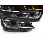 Paire de feux phares vw golf 7 13 - 17 led tru drl dyn noir silver - 42722767