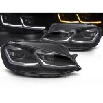 Paire de feux phares vw golf 7 17 - 19 led tru drl dyn noir silver - 42722780
