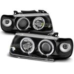 Paire de feux phares vw polo 6n 94 - 99 angel eyes noir - 27362035