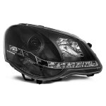 Paire de feux phares vw polo 9n3 05 - 09 daylight led noir