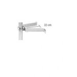 Fixation murale pour antenne parabolique - erard - 800862 - dport 22 cm - acier 45 x 5 mm - finition ...