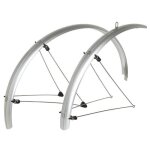 Paire de garde boue city - vtc tringles avec fixation classic inox stronglight 28