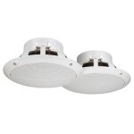 Haut - parleurs encastrables - monacor - syst�me coaxial - r�sistant � lhumidit� - blanc - hi - fi embarqu�e ...