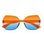 Paire de lunettes festives woodstock adulte orange cuivre mandarine