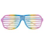 Paire de lunettes shutter bling bling rainbow adulte multicolore