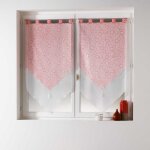 Paire pompon passants - cdaffaires - voilage double imprimé / uni - 2 x 60 x 160 cm - corail - intérieur ... Paire pompon passants - cdaffaires - voilage double imprimé / uni - 2 x 60 x 160 cm - corail - intérieur ...
