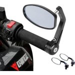 Paire r�troviseur universel moto 2 mode fixations bande de roulement 22mm miroir rotationnel anti - reflet ...