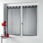 Paire de rideaux - cdaffaires - voilage - gris - synth�tique - passe - tringle