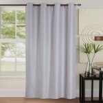 Rideaux occultants - double face - gris - 140 x 260 cm - ?illets - int�rieur