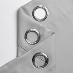 Rideaux occultants isolants gris uni 140 cm x 240 cm - rideau - double rideaux