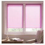 Paire de rideaux voile 60 x 160 cm brise bise fuchsia