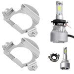 Paire de support de retenue adaptateur ampoules h7 led pour mercedes - benz ford silver - lat