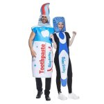 Une paire - taille unique - costume de couple dhalloween pour hommes et femmes brosse  dents et dentifrice ...