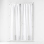 Paire de voilages haltona blanc - effet lin tiss� 70x200 cm