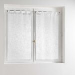 Paire de voilages � passants haltona 45x160cm blanc