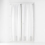 Paire de voilages passe - tringle carlin 70x240cm naturel