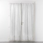 Paire de voilages passe - tringle filiane 70x240cm blanc