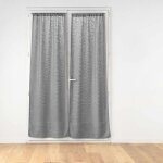 Paire de voilages passe - tringle haltona 70x200cm gris