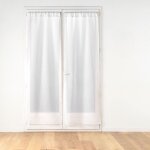 Paire de voilages passe - tringle poupette 70x240cm blanc