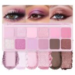 Palette de fards � paupi�res 12 couleurs mates et scintillantes fards � paupi�res rose - violet hautement ...