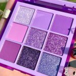Palette de fards � paupi�res 9 couleurs violettes mates et scintillantes fards waterproof longue tenue ...