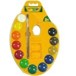 Palette de peinture lavable crayola - 12 couleurs vives - pour enfants de 4 ans et plus