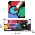 Palette peinture visage enfants - non toxique - 15 couleurs - � base deau - facile � enlever