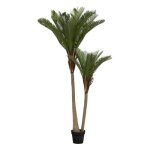 Palmier artificiel 2 troncs h180cm vert - atmosphera cr�ateur dint�rieur