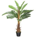 Palmier artificiel palmier - homcom - d�coration int�rieur tropicale - 21 feuilles - plastique et peva ...