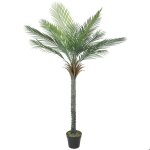 Palmier artificiel - homcom - plante artificielle tropicale en pot - 15 feuilles r�alistes - 180 cm - ...