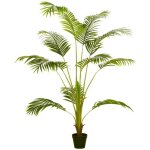 Palmier artificiel sanwei kwai h. 170 cm 11 grandes feuilles pot noir inclus Palmier artificiel sanwei kwai h. 170 cm 11 grandes feuilles pot noir inclus