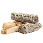 Encens - cebador - palo santo - 50 g - 2 x 20 - 30 g sauge blanche - bois naturel